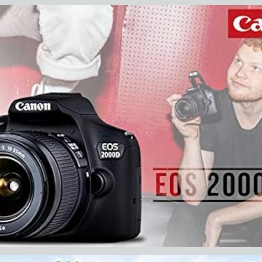 Canon EOS 2000D DSLR Camera - Black